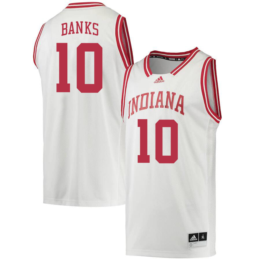 Men #10 Kaleb Banks Indiana Hoosiers College Basketball Jerseys Stitched Sale-Retro